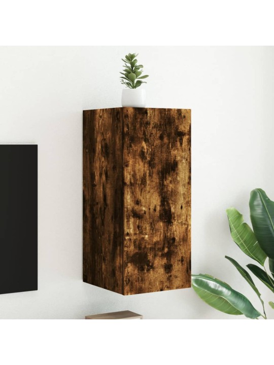 Tv plaukti ar led lampiņām, 30,5x35x70 cm, ozolkoka krāsā