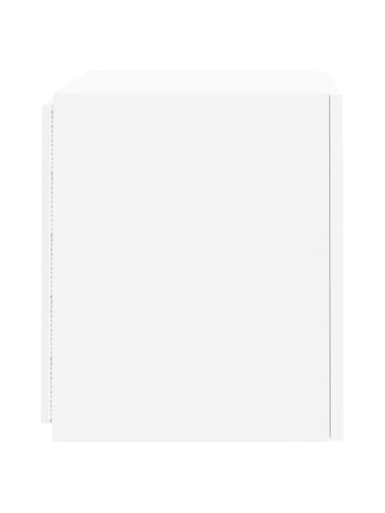 Tv galdiņš ar led lampiņām, balti, 40,5x35x40 cm