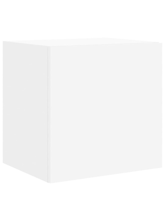 Tv galdiņi ar led lampiņām, 2 gab., balti, 40,5x35x40 cm