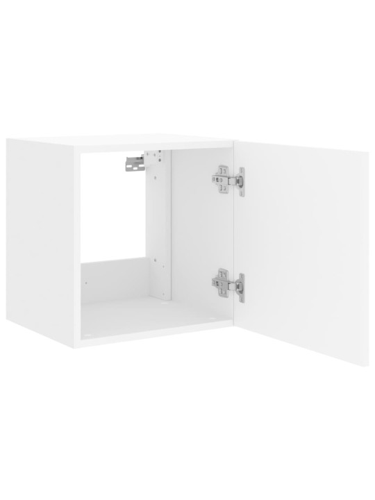 Tv galdiņi ar led lampiņām, 2 gab., balti, 40,5x35x40 cm