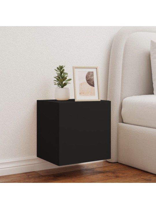 Tv galdiņš ar led lampiņām, melni, 40,5x35x40 cm