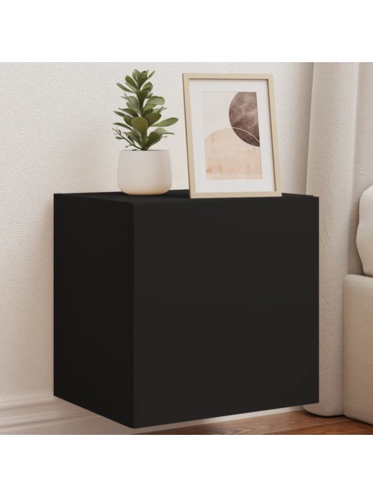 Tv galdiņš ar led lampiņām, melni, 40,5x35x40 cm