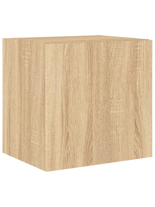 Tv plaukti ar led lampiņām, 40,5x35x40 cm, koka krāsā