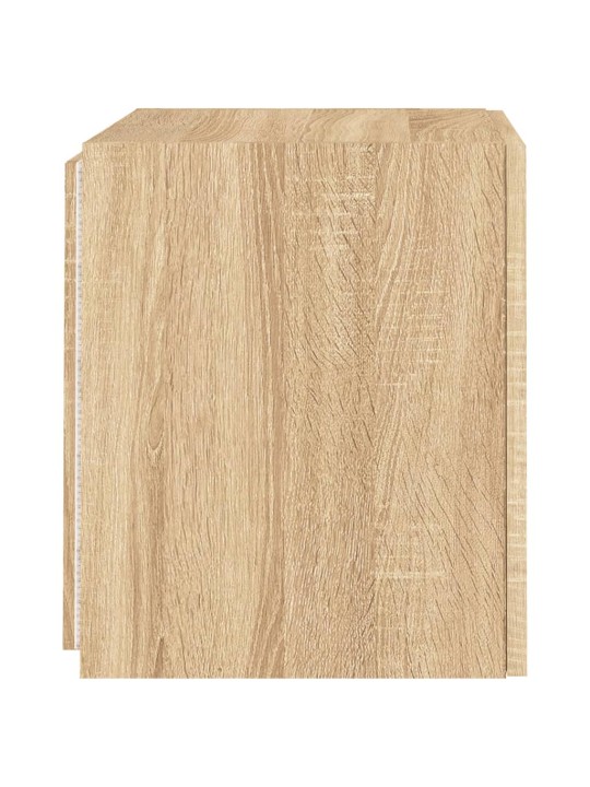 Tv plaukti ar led lampiņām, 40,5x35x40 cm, koka krāsā