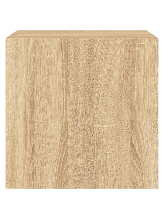 Tv plaukti ar led lampiņām, 2 gab., 40,5x35x40 cm, koka krāsa
