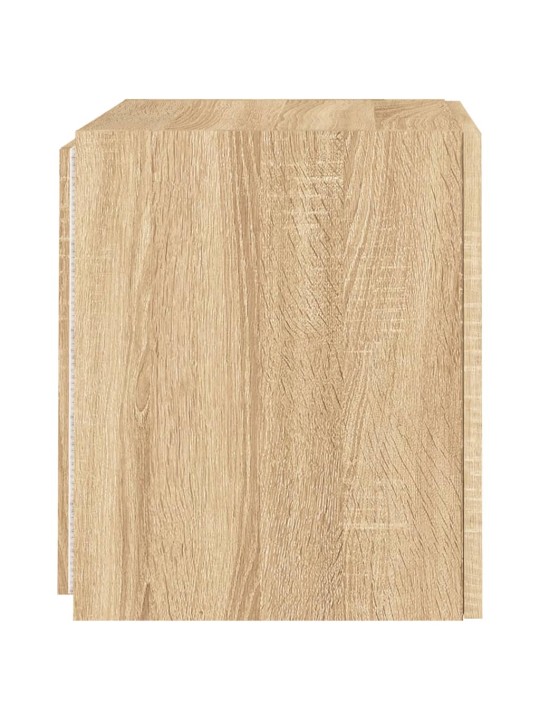 Tv plaukti ar led lampiņām, 2 gab., 40,5x35x40 cm, koka krāsa