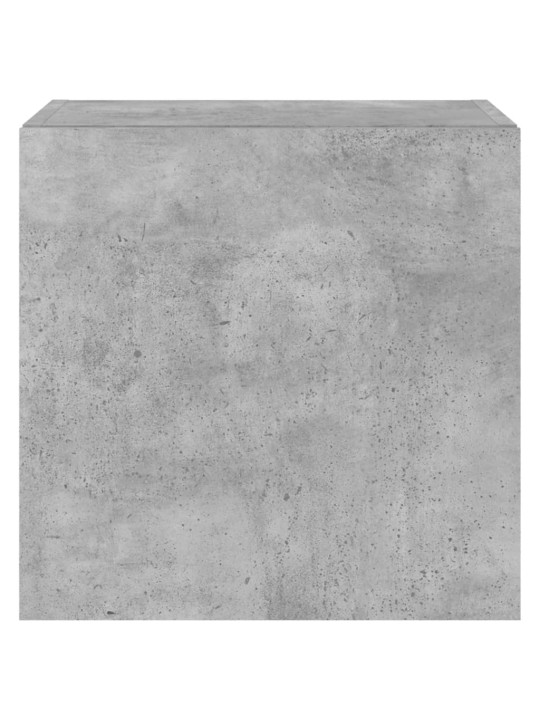 Tv galdiņi ar led lampiņām, betona pelēki, 40,5x35x40 cm
