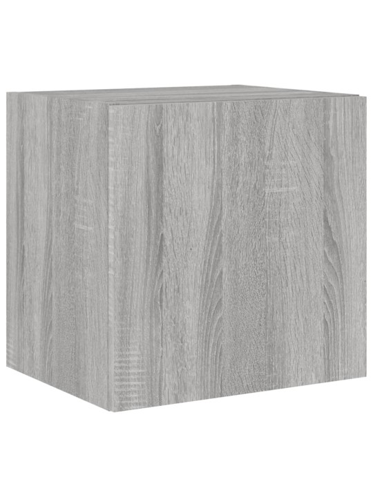 Tv skapītis ar led lampiņām, pelēka ozola krāsa, 40,5x35x40 cm