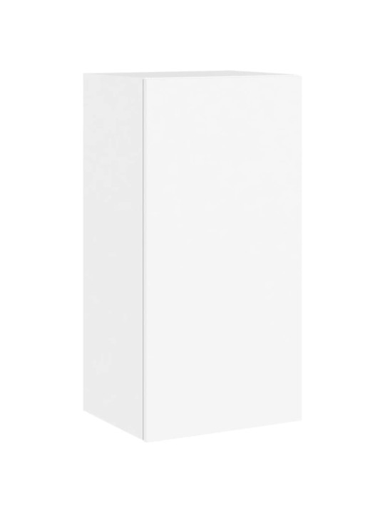 Tv galdiņš ar led lampiņām, balti, 40,5x35x80 cm