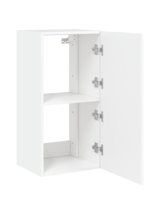 Tv galdiņš ar led lampiņām, balti, 40,5x35x80 cm