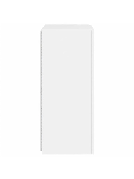 Tv galdiņš ar led lampiņām, balti, 40,5x35x80 cm