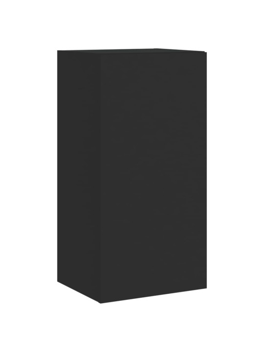 Tv galdiņš ar led lampiņām, melni, 40,5x35x80 cm