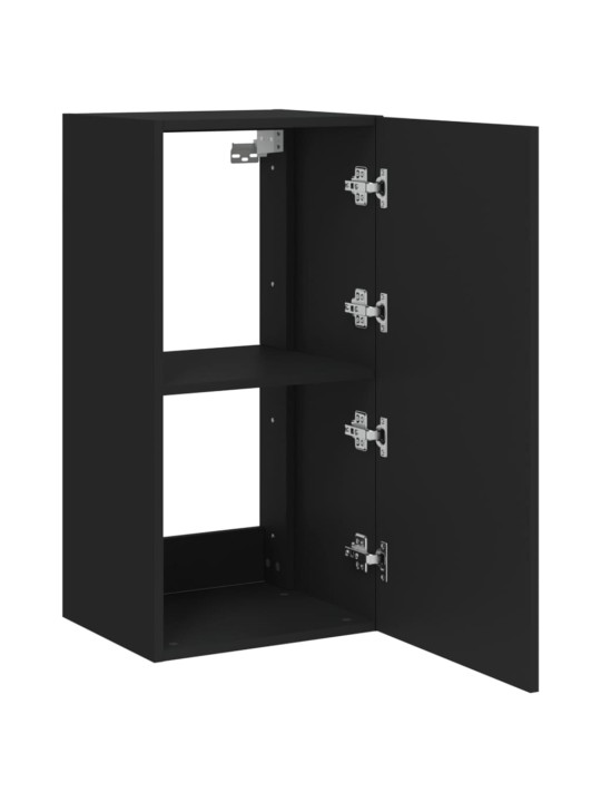 Tv galdiņš ar led lampiņām, melni, 40,5x35x80 cm