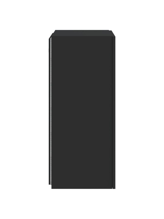 Tv galdiņš ar led lampiņām, melni, 40,5x35x80 cm
