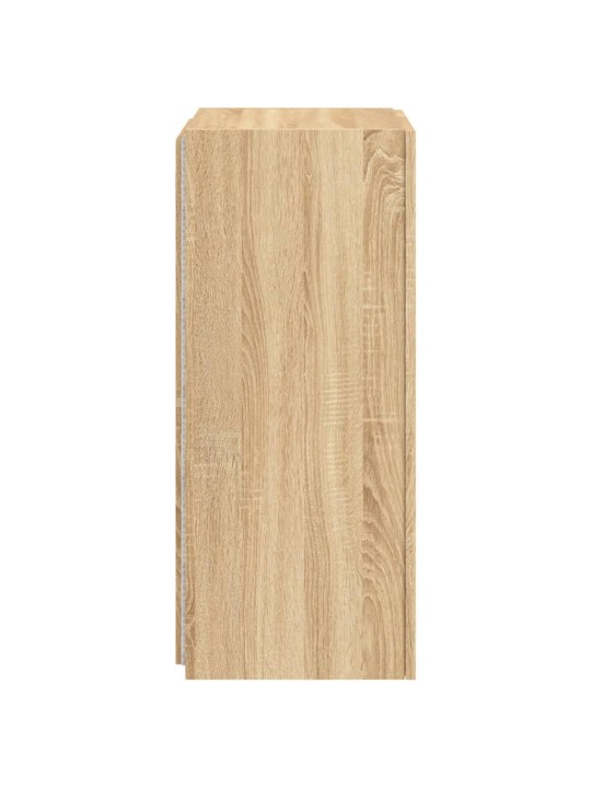 Tv plaukti ar led lampiņām, 40,5x35x80 cm, koka krāsā