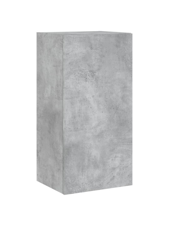 Tv galdiņi ar led lampiņām, betona pelēki, 40,5x35x80 cm