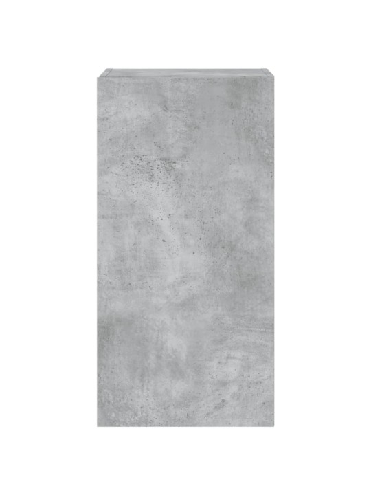 Tv galdiņi ar led lampiņām, betona pelēki, 40,5x35x80 cm