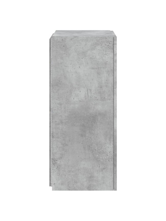 Tv galdiņi ar led lampiņām, betona pelēki, 40,5x35x80 cm
