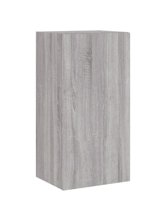 Tv skapītis ar led lampiņām, pelēka ozola krāsa, 40,5x35x80 cm
