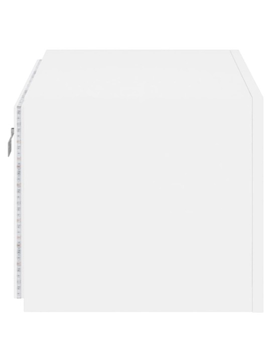 Tv galdiņš ar led lampiņām, balti, 60x35x31 cm