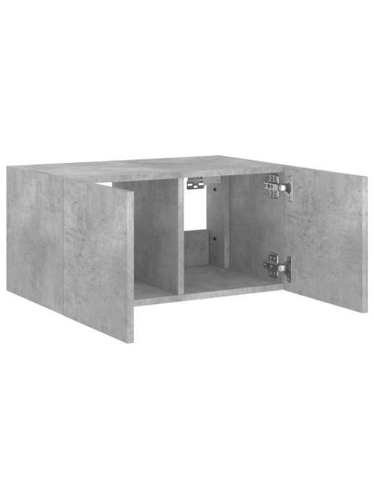 Tv galdiņi ar led lampiņām, betona pelēki, 60x35x31 cm