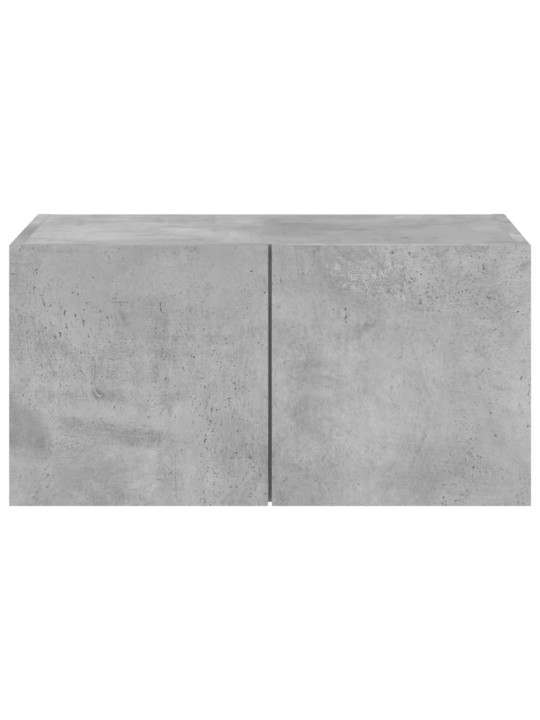 Tv galdiņi ar led lampiņām, betona pelēki, 60x35x31 cm
