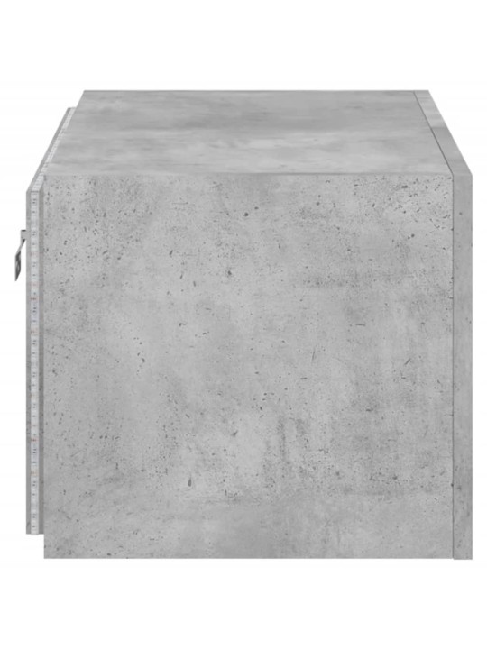 Tv galdiņi ar led lampiņām, betona pelēki, 60x35x31 cm