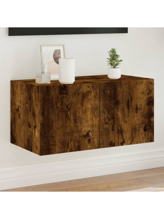 Tv plaukti ar led lampiņām, 60x35x31 cm, ozolkoka krāsā