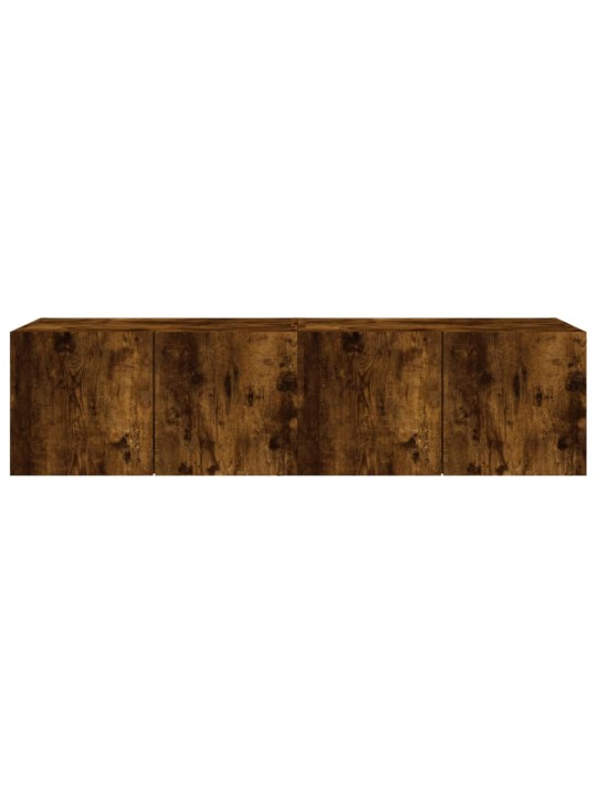 Tv plaukti ar led lampiņām, 2 gab., 60x35x31 cm, ozolkoka krāsa