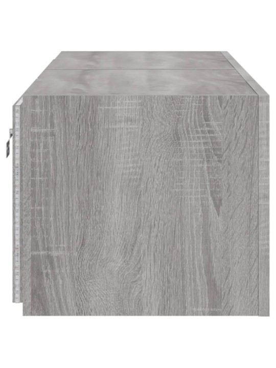 Tv plaukti ar led lampiņām, 2 gab., 60x35x31 cm, pelēka ozola