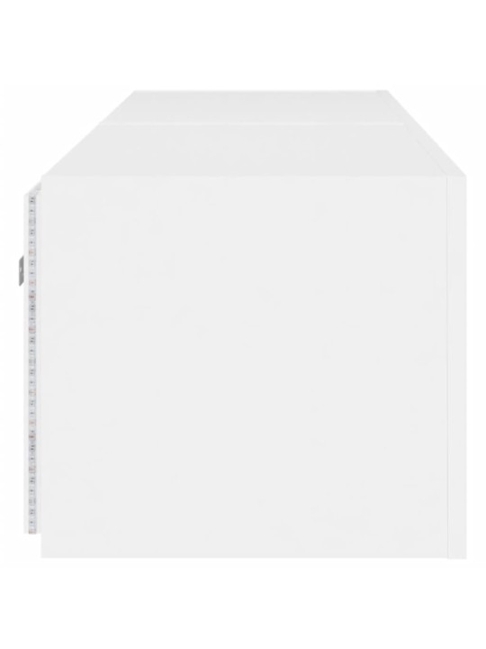 Tv galdiņi ar led lampiņām, 2 gab., balti, 80x35x31 cm