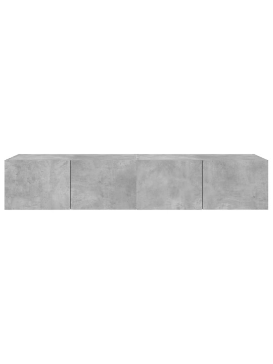 Tv galdiņi ar led lampiņām, 2 gab., betona pelēki, 80x35x31 cm