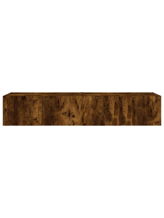 Tv plaukti ar led lampiņām, 2 gab., 80x35x31 cm, ozolkoka krāsa