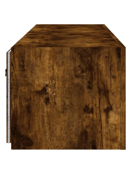 Tv plaukti ar led lampiņām, 2 gab., 80x35x31 cm, ozolkoka krāsa