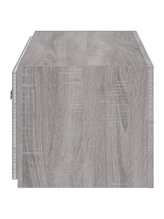 Tv skapītis ar led lampiņām, pelēka ozola krāsa, 80x35x31 cm