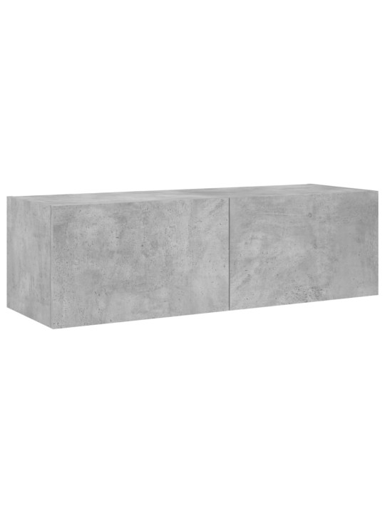 Tv galdiņi ar led lampiņām, betona pelēki, 100x35x31 cm