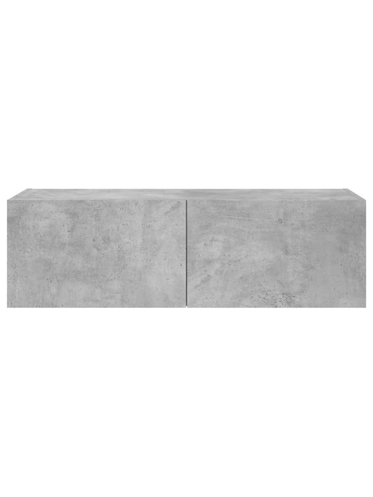 Tv galdiņi ar led lampiņām, betona pelēki, 100x35x31 cm