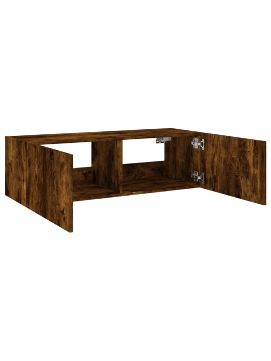 Tv plaukti ar led lampiņām, 100x35x31 cm, ozolkoka krāsā
