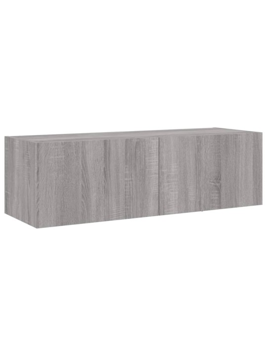 Tv skapītis ar led lampiņām, pelēka ozola krāsa, 100x35x31 cm