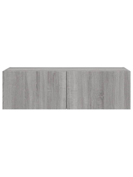 Tv skapītis ar led lampiņām, pelēka ozola krāsa, 100x35x31 cm