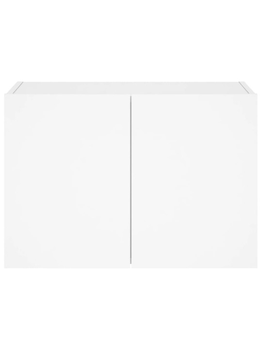 Tv galdiņš ar led lampiņām, balti, 60x35x41 cm