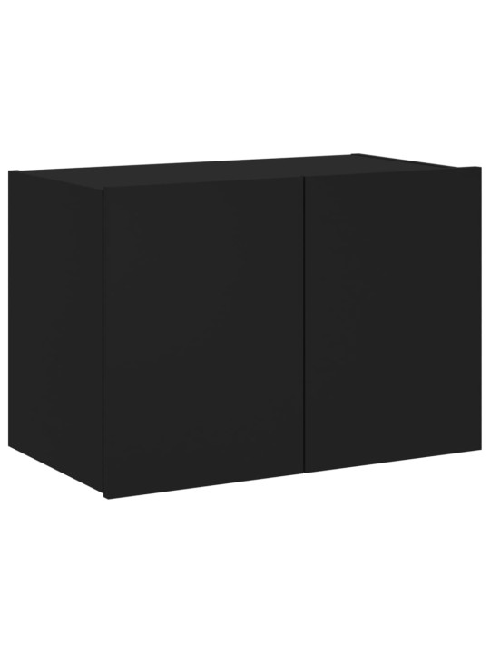 Tv galdiņš ar led lampiņām, melni, 60x35x41 cm