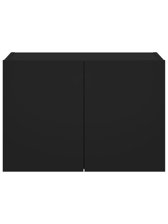 Tv galdiņš ar led lampiņām, melni, 60x35x41 cm