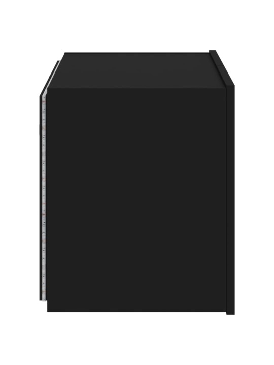 Tv galdiņš ar led lampiņām, melni, 60x35x41 cm