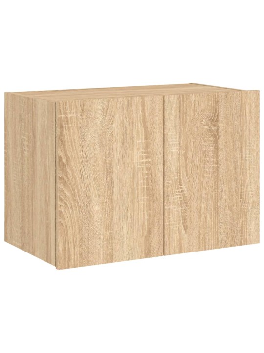Tv plaukti ar led lampiņām, 60x35x41 cm, koka krāsā