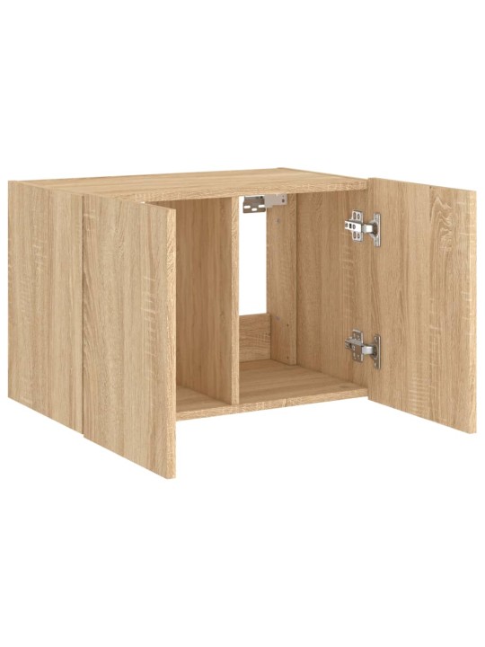 Tv plaukti ar led lampiņām, 60x35x41 cm, koka krāsā