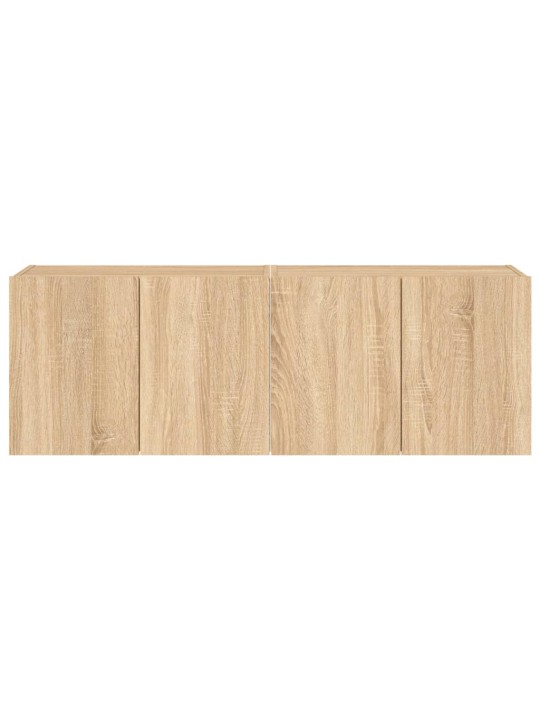 Tv plaukti ar led lampiņām, 2 gab., 60x35x41 cm, koka krāsa