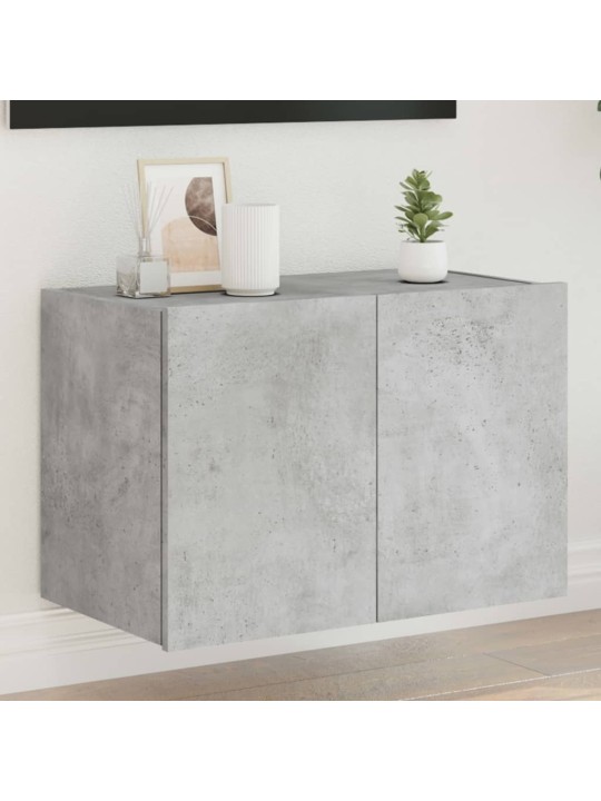 Tv galdiņi ar led lampiņām, betona pelēki, 60x35x41 cm