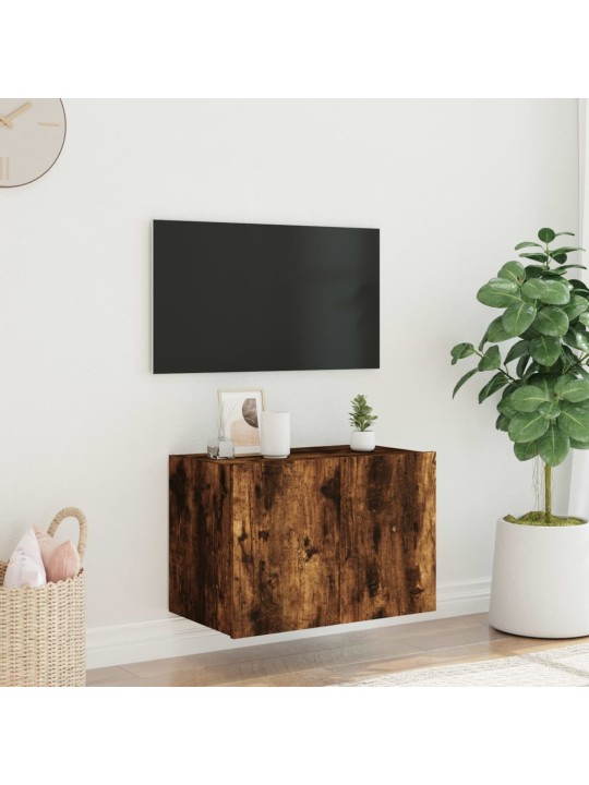Tv plaukti ar led lampiņām, 60x35x41 cm, ozolkoka krāsā