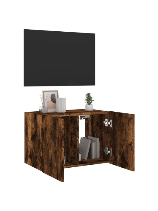 Tv plaukti ar led lampiņām, 60x35x41 cm, ozolkoka krāsā